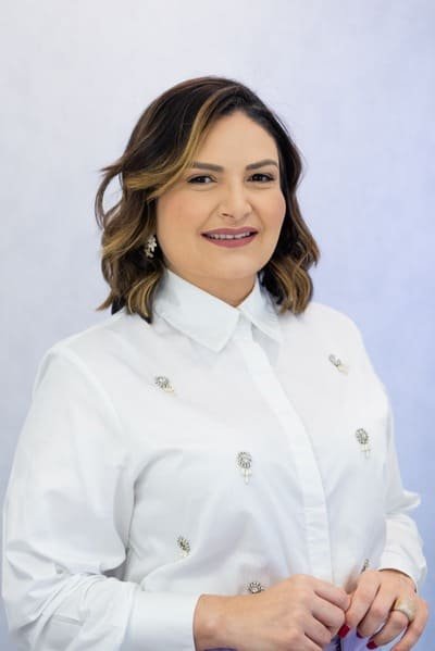 Foto de Andrea para seção sobre a profissional